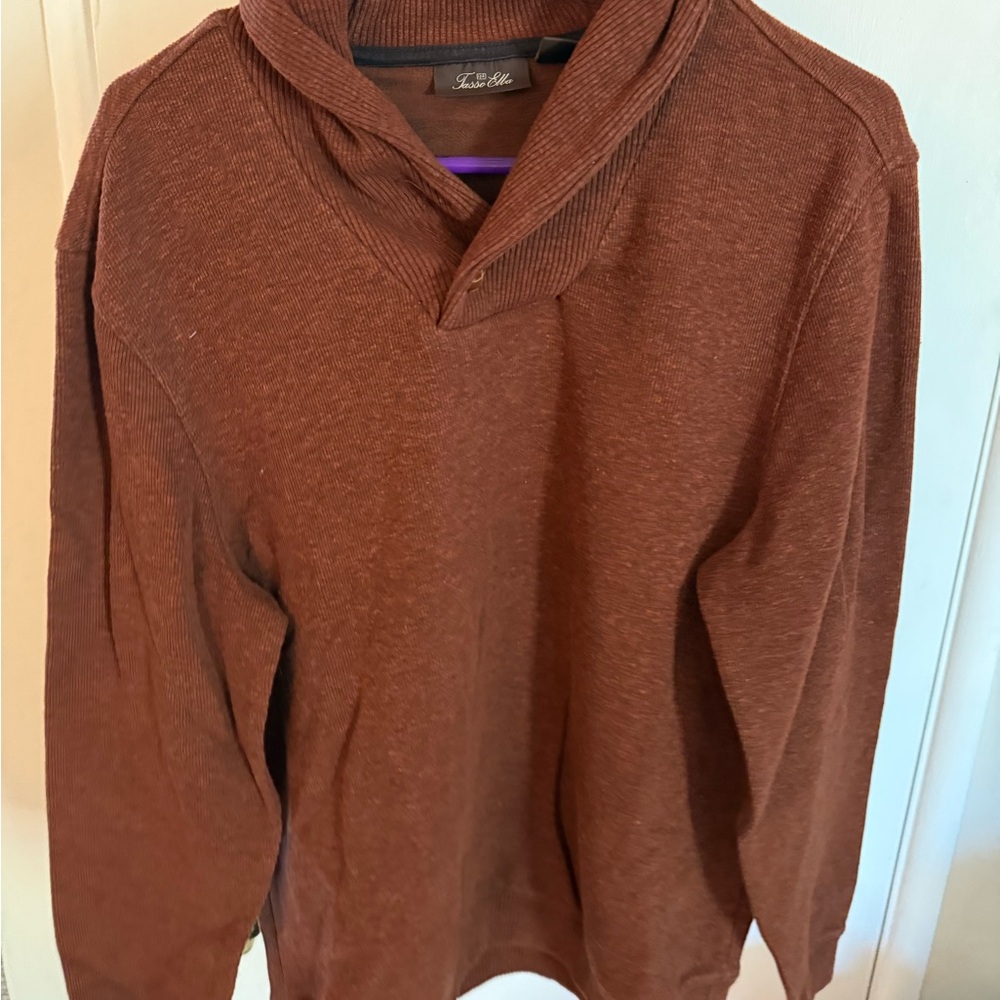 Tasso Elba Rust Ribbed Sweater